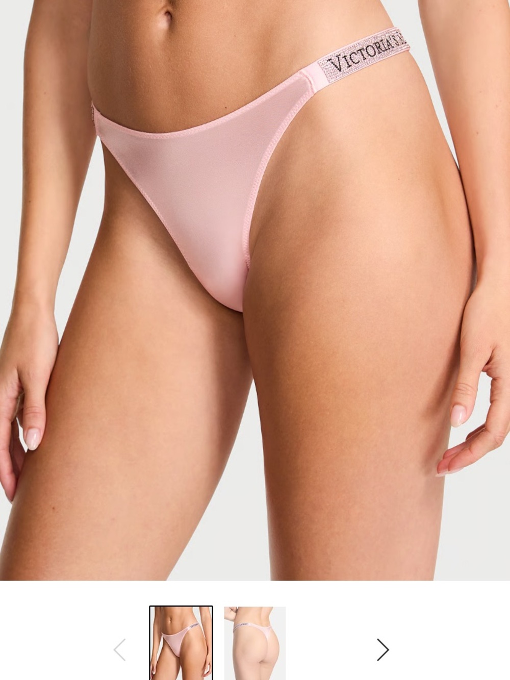 Victoria's Secret Light Pink Logo-Trim Thong